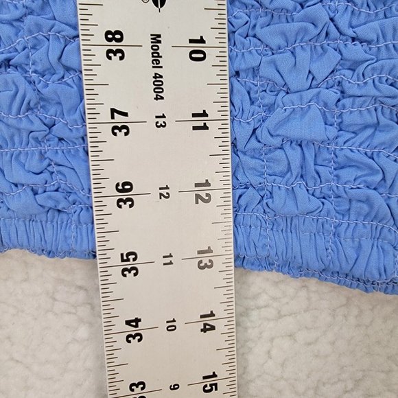 NWT Cotton On Blue Stretch Scrunchie Y2K Style Sleeveless Sexy Crop Top - Picture 7 of 12